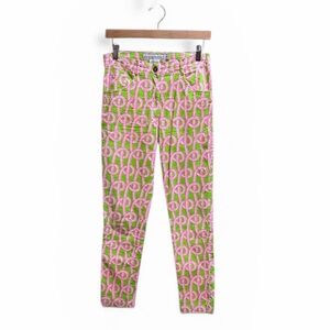 Gretchen Scott Designs Size Small Pink & Green Patterned Trouser Pants